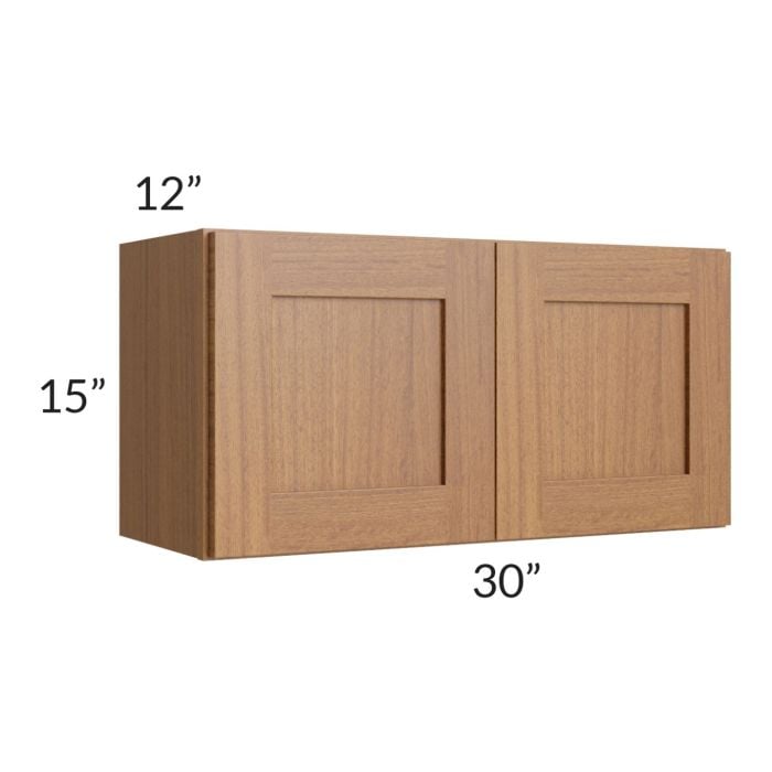 RTA Artisan Walnut Shaker 30" x 15" Wall Cabinet