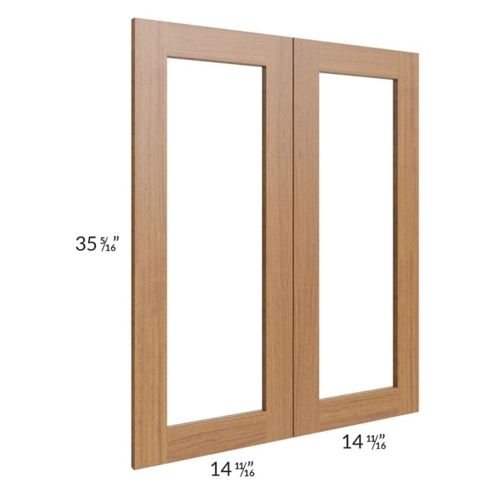 RTA Artisan Walnut Shaker 30" x 36" Glass Door Only with Glass Included