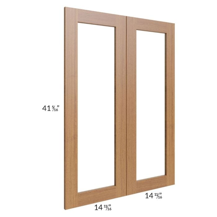 RTA Artisan Walnut Shaker 30" x 42" Glass Door Only with Glass Included