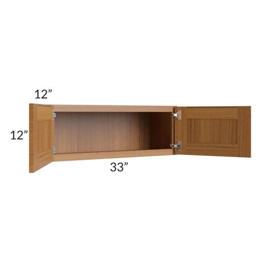 RTA Artisan Walnut Shaker 33" x 12" Wall Cabinet