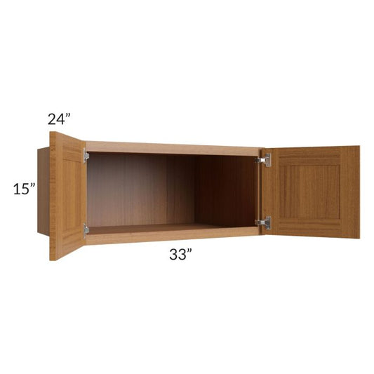RTA Artisan Walnut Shaker 33" x 15" x 24" Wall Cabinet