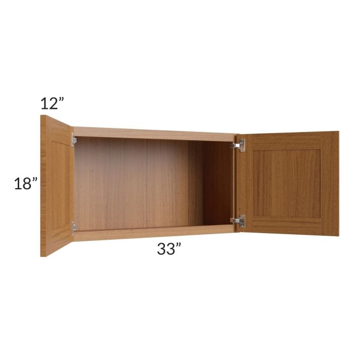 RTA Artisan Walnut Shaker 33" x 18" Wall Cabinet
