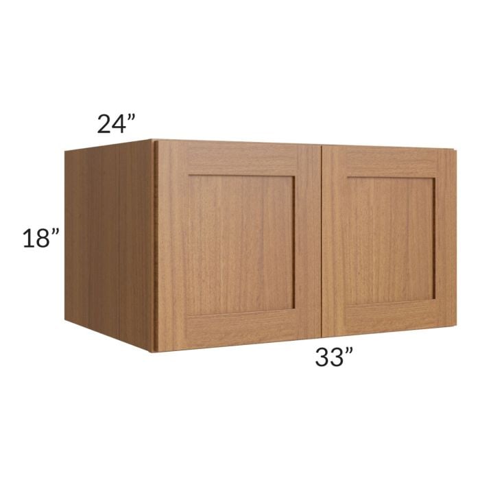 RTA Artisan Walnut Shaker 33" x 18" x 24" Wall Cabinet