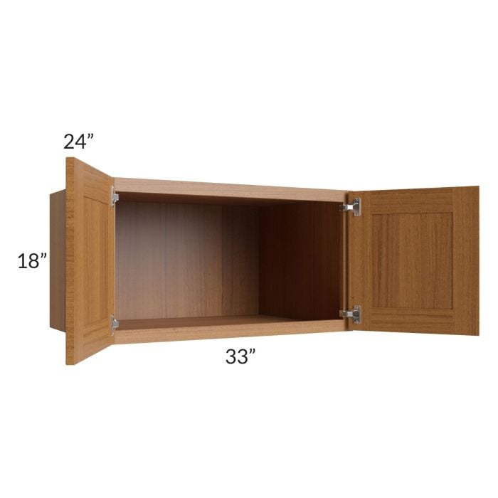 RTA Artisan Walnut Shaker 33" x 18" x 24" Wall Cabinet
