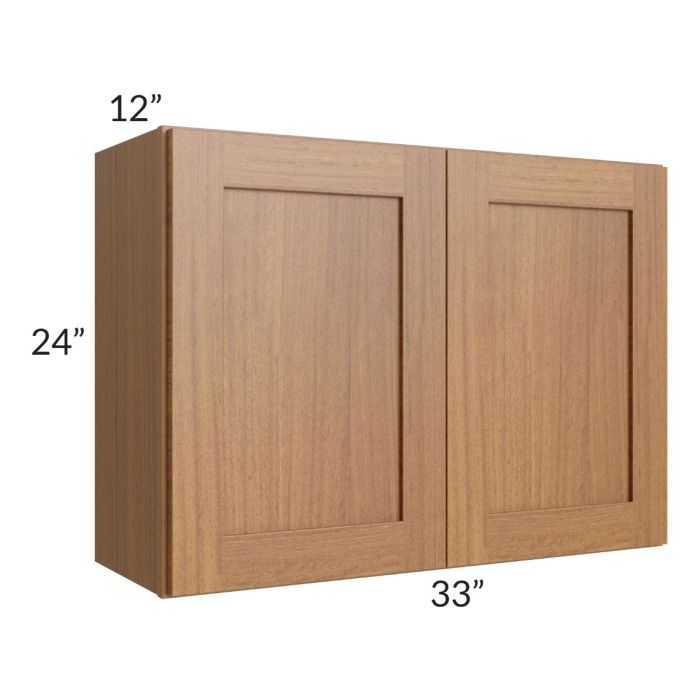 RTA Artisan Walnut Shaker 33" x 24" Wall Cabinet