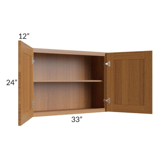 RTA Artisan Walnut Shaker 33" x 24" Wall Cabinet
