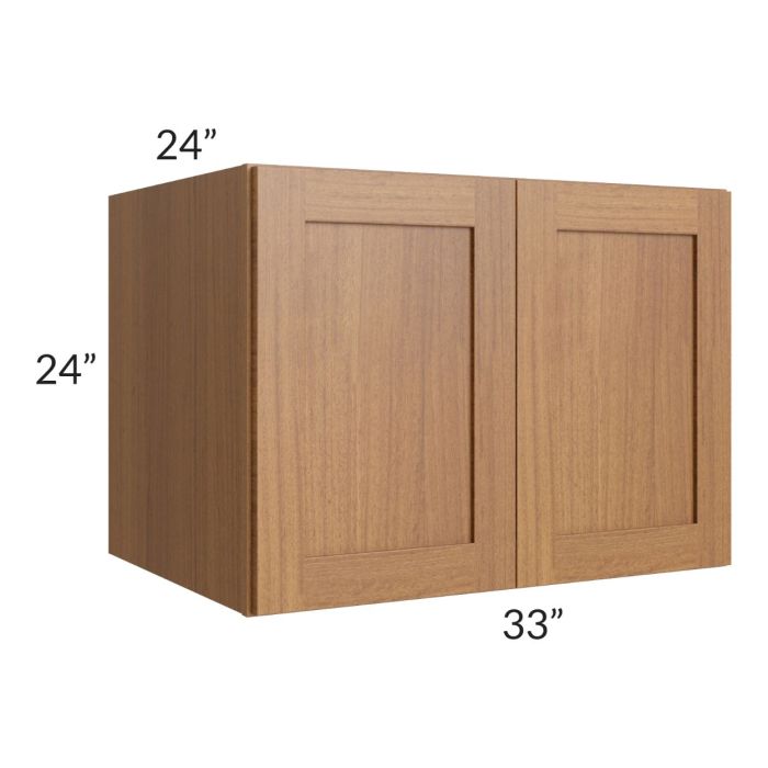 RTA Artisan Walnut Shaker 33" x 24" x 24" Wall Cabinet