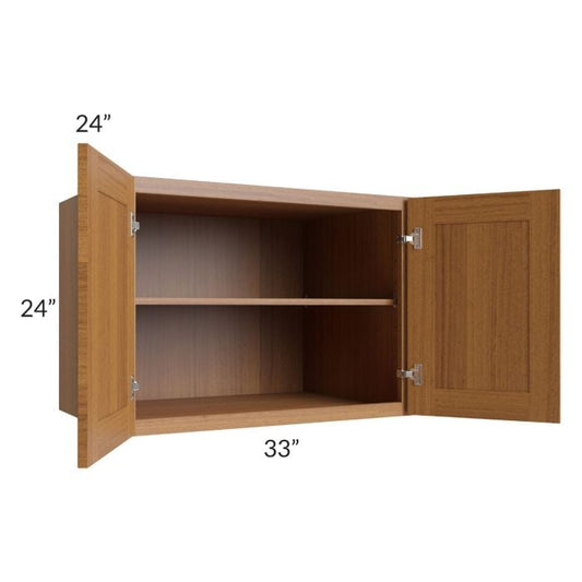 RTA Artisan Walnut Shaker 33" x 24" x 24" Wall Cabinet