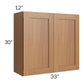 RTA Artisan Walnut Shaker 33" x 30" Wall Cabinet