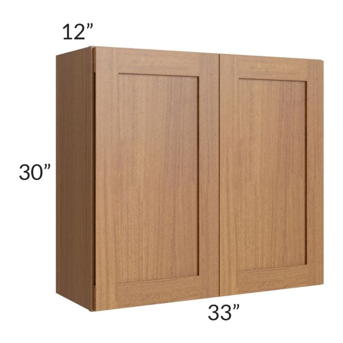 RTA Artisan Walnut Shaker 33" x 30" Wall Cabinet