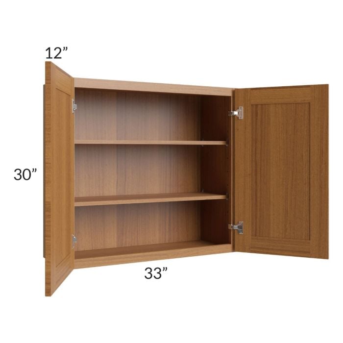 RTA Artisan Walnut Shaker 33" x 30" Wall Cabinet