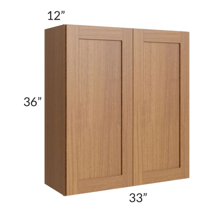 RTA Artisan Walnut Shaker 33" x 36" Wall Cabinet