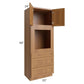 RTA Artisan Walnut Shaker 33" x 90" Oven Cabinet with 2 Decorative End Panels
