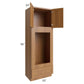 RTA Artisan Walnut Shaker 33" x 96" Double Oven or Oven/Microwave Cabinet with 2 Decorative End Panel