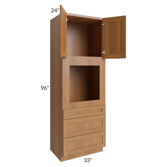 RTA Artisan Walnut Shaker 33" x 96" Oven Cabinet