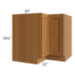RTA Artisan Walnut Shaker 36" Corner Base Cabinet with 1 Fixed Shelf