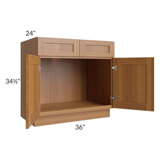 RTA Artisan Walnut Shaker 36" Sink Base Cabinet