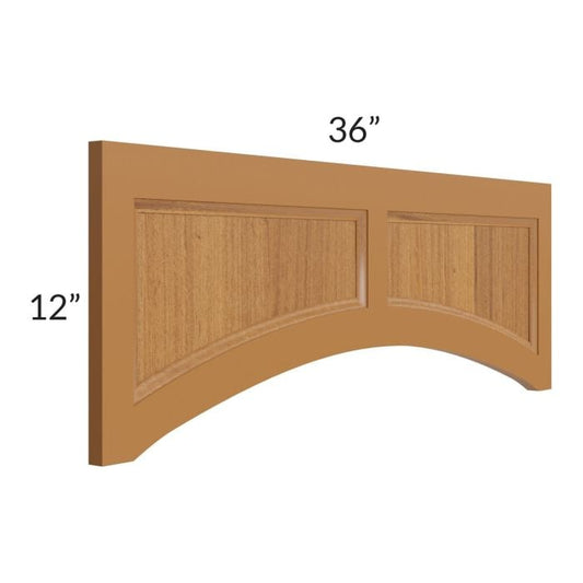 RTA Artisan Walnut Shaker 36" x 12" Arched Valance