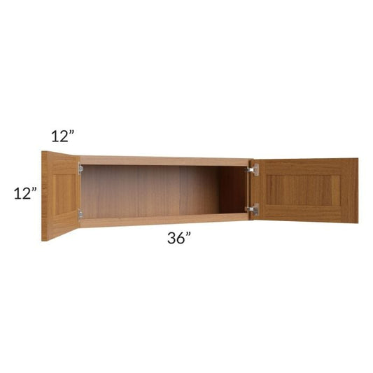 RTA Artisan Walnut Shaker 36" x 12" Wall Cabinet