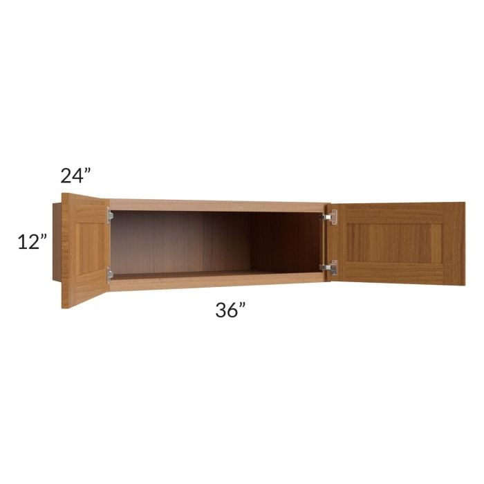 RTA Artisan Walnut Shaker 36" x 12" x 24" Wall Cabinet