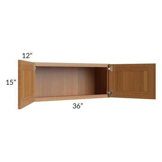 RTA Artisan Walnut Shaker 36" x 15" Wall Cabinet