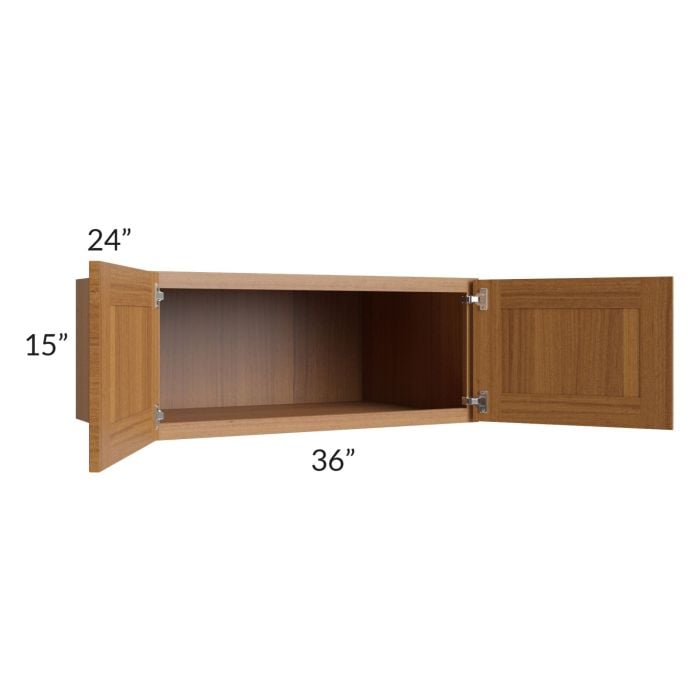RTA Artisan Walnut Shaker 36" x 15" x 24" Wall Cabinet