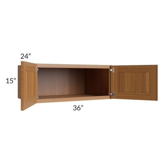 RTA Artisan Walnut Shaker 36" x 15" x 24" Wall Cabinet