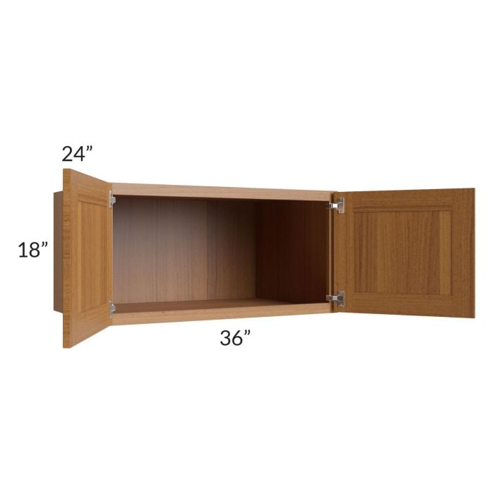 RTA Artisan Walnut Shaker 36" x 18" x 24" Wall Cabinet