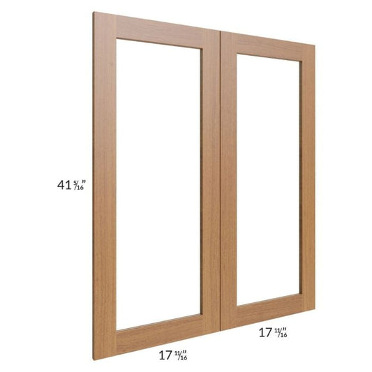 RTA Artisan Walnut Shaker 36" x 42" Glass Door Only with Glass Included