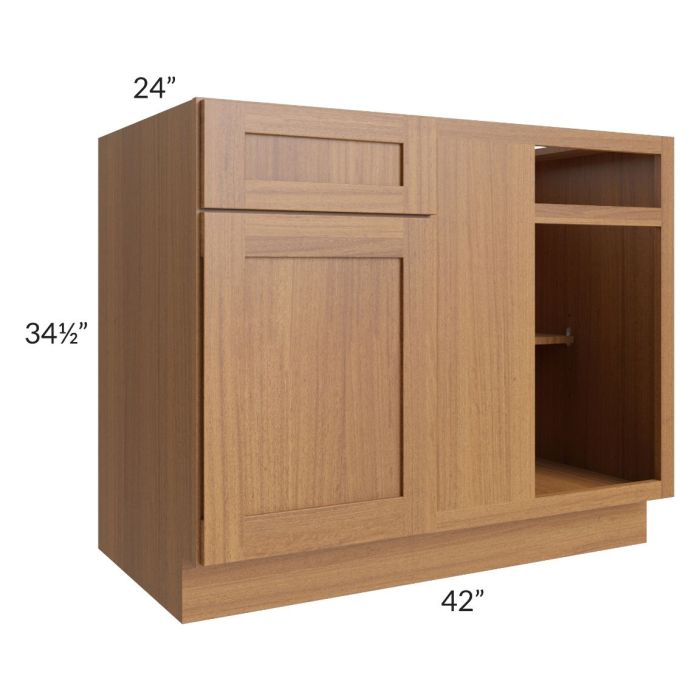 RTA Artisan Walnut Shaker 45"-48" Blind Base Corner Cabinet