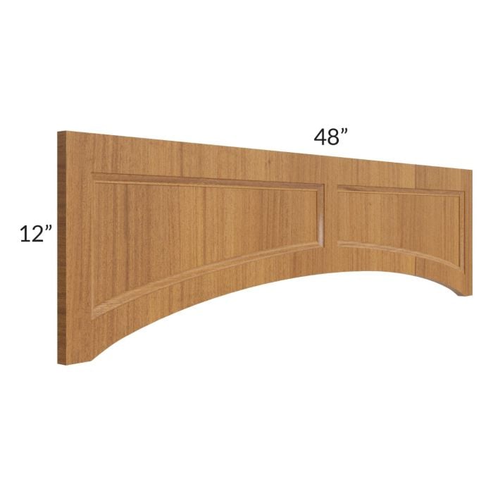 RTA Artisan Walnut Shaker 48" x 12" Arched Valance