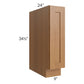 RTA Artisan Walnut Shaker 9" Full Height Door Base Cabinet