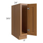 RTA Artisan Walnut Shaker 9" Full Height Door Base Cabinet