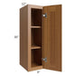 RTA Artisan Walnut Shaker 9" x 30" Wall Cabinet with 2 Decorative End Panels