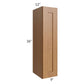RTA Artisan Walnut Shaker 9" x 36" Wall Cabinet with 1 Decorative End Panel