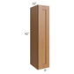 RTA Artisan Walnut Shaker 9" x 42" Wall Cabinet with 1 Decorative End Panel