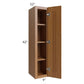 RTA Artisan Walnut Shaker 9" x 42" Wall Cabinet with 1 Decorative End Panel