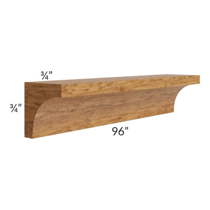 RTA Artisan Walnut Shaker 96" Inside Corner Molding - Cut Molding in Half(Two 4ft sections)