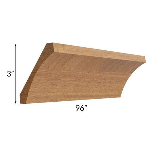 RTA Artisan Walnut Shaker Cove Crown Molding-Cut Molding in Half(Two 4ft sections)
