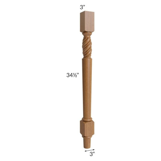 RTA Artisan Walnut Shaker Decorative Leg
