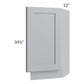 RTA Asheville Grey Shaker 12" Base End Cabinet (Right)