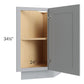 RTA Asheville Grey Shaker 12" Base End Cabinet (Right)