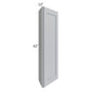 RTA Asheville Grey Shaker 12" x 42" Wall End Angle Cabinet with 1 Decorative End Panel