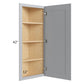 RTA Asheville Grey Shaker 12" x 42" Wall End Angle Cabinet with 1 Decorative End Panel