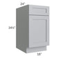 RTA Asheville Grey Shaker 18" Base Cabinet with 2 Roll Out Trays