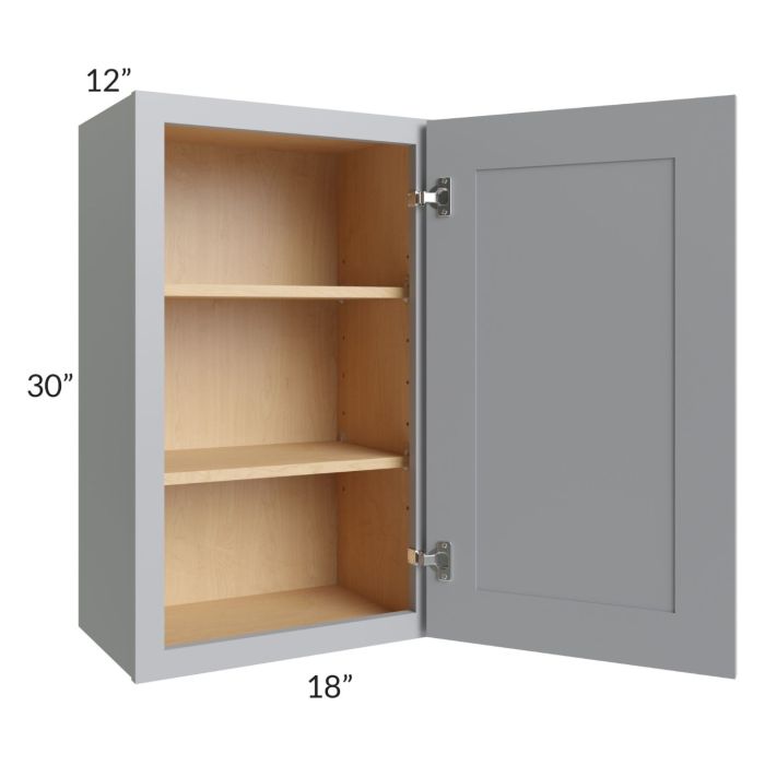 RTA Asheville Grey Shaker 18" x 30" Wall Cabinet
