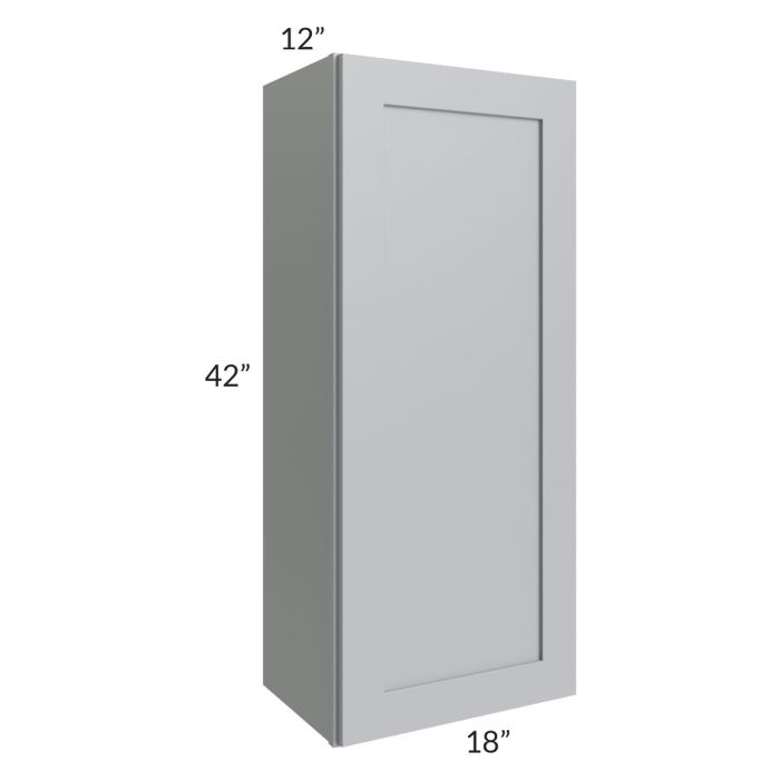 RTA Asheville Grey Shaker 18" x 42" Wall Cabinet with 2 Decorative End Panels