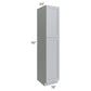 RTA Asheville Grey Shaker 18" x 90" Wall Pantry Cabinet with 3 Roll Out Trays