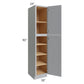 RTA Asheville Grey Shaker 18" x 90" Wall Pantry Cabinet