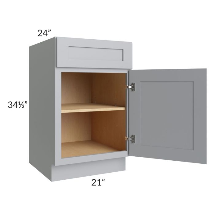 RTA Asheville Grey Shaker 21" Base Cabinet
